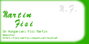 martin fisi business card